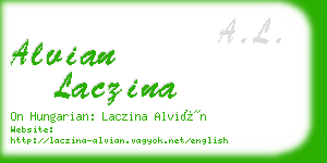 alvian laczina business card
